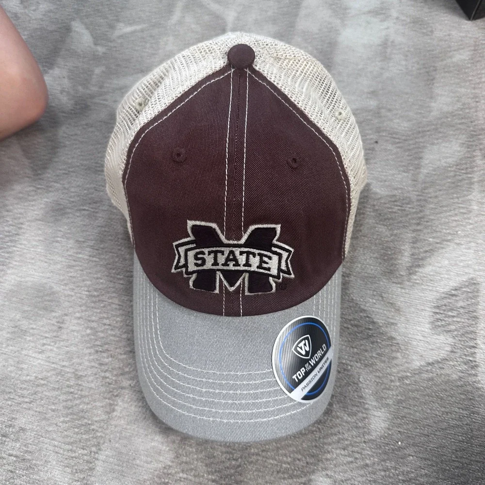 Mississippi State Bulldogs Top of the World Offroad Trucker Snapback Hat Maroon